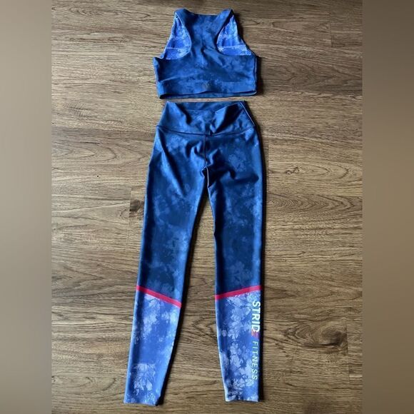 wear it to heart reversible blue legging and sport bra Sets size S - Picture 3 of 6